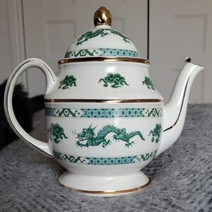VTG Price Kensington Green Dragon & Gold Trim Teapot – Made in England